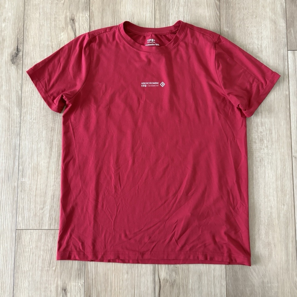 Abercrombie Kids YPB Red Logo Short Sleeve Crew Neck T-Shirt Boys Size 15/16